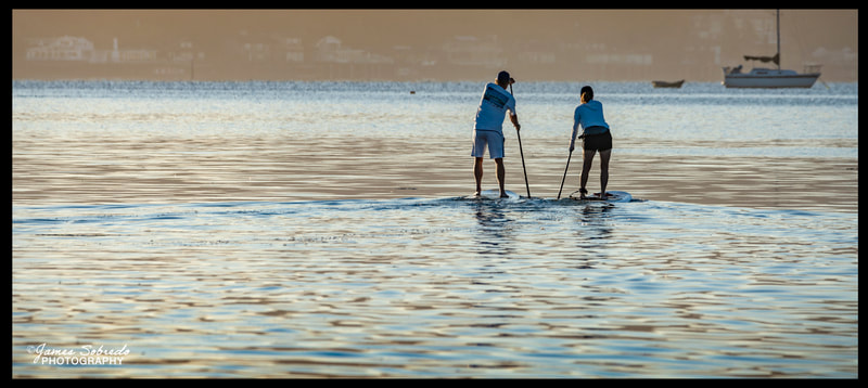 PHOTO: Paddlers at Sunrise on Richardson Bay
