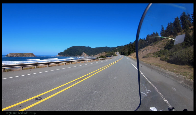Riding up the Oregon Coast along the Pacific Coast Highway