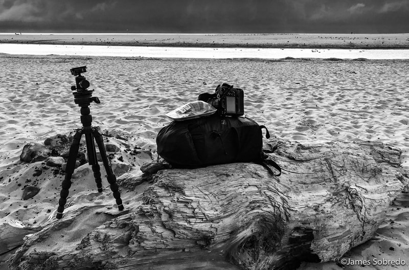 Cannon Beach, a photographer's playground. Walking to photograph sunrise. 