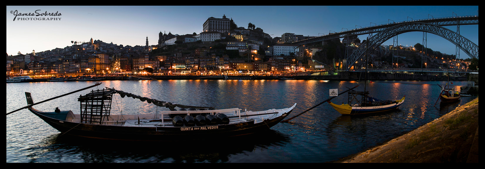 Boats at Sunset, Douro River, Porto